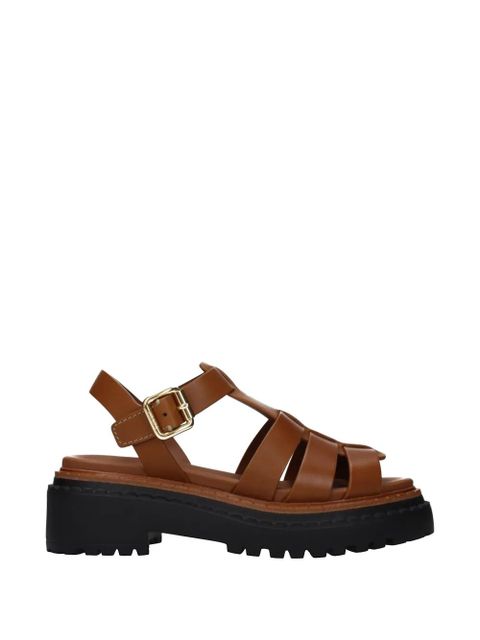 Prada cage-strap platform sandals - Brown - zdjęcie produktu nr 1