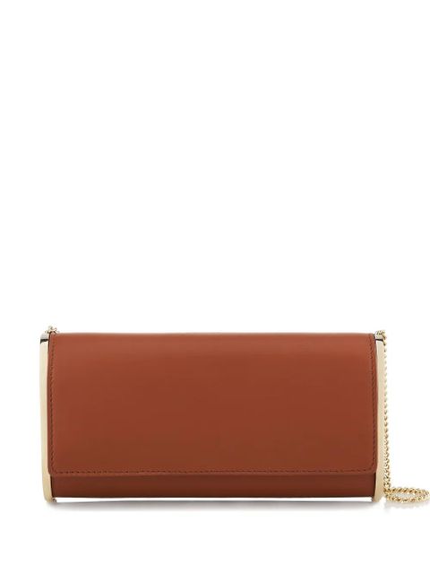 Aquazzura metallic-top leather shoulder bag - Brown