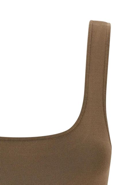 ENTIRE STUDIOS square-neck top - Brown