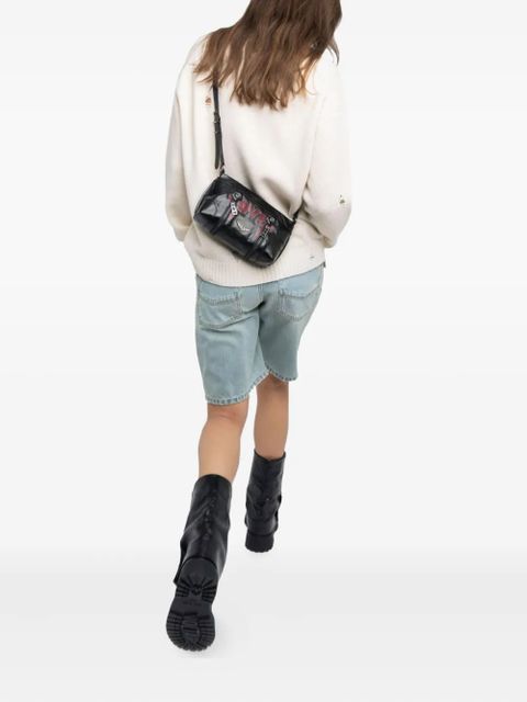 Zadig&Voltaire Sunny Mood Punk embellished leather shoulder bag - Black