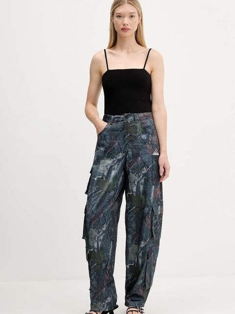 adidas Originals spodnie Sat Cargo Pants damskie kolor zielony proste high waist KE3741 - zdjęcie produktu nr 2