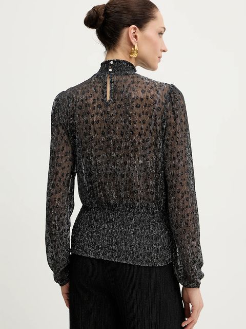 Morgan bluzka damska kolor czarny gładka TOBITO