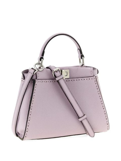 FENDI mini Peekaboo Selleria topstitching tote bag - Purple - zdjęcie produktu nr 2
