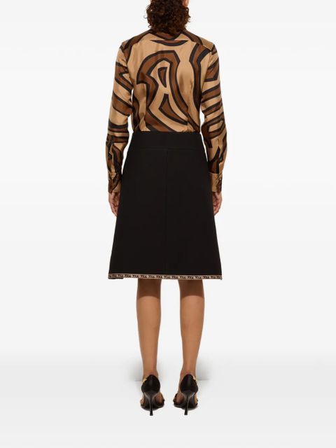 PUCCI Labirinto-print wool skirt - Black