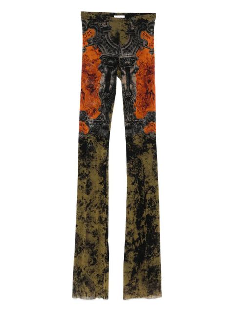 Jean Paul Gaultier abstract-pattern print trousers - Black - zdjęcie produktu nr 1