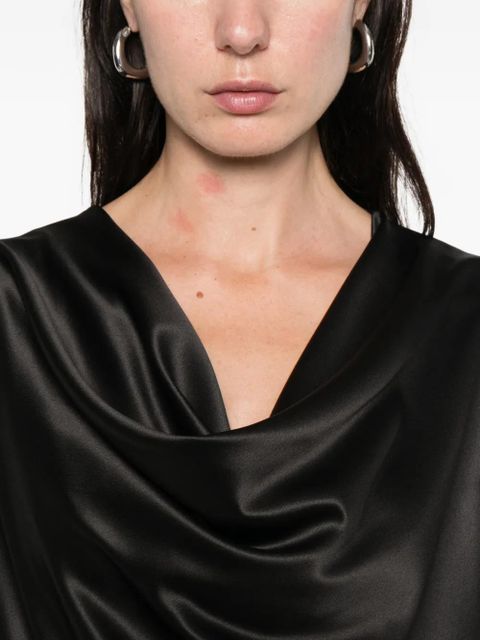 PINKO Filipa cowl-neck long-sleeve blouse - Black