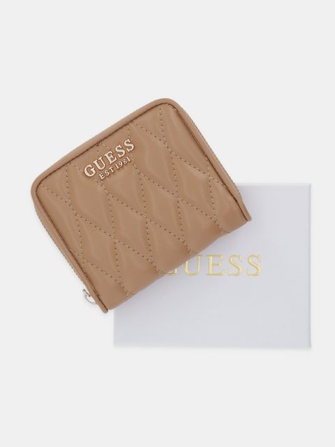 Guess portfel VALLA damski kolor brązowy SWQG81 22137