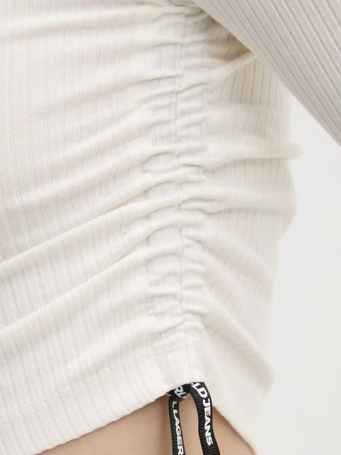 Karl Lagerfeld Jeans longsleeve damski kolor beżowy A1W17037