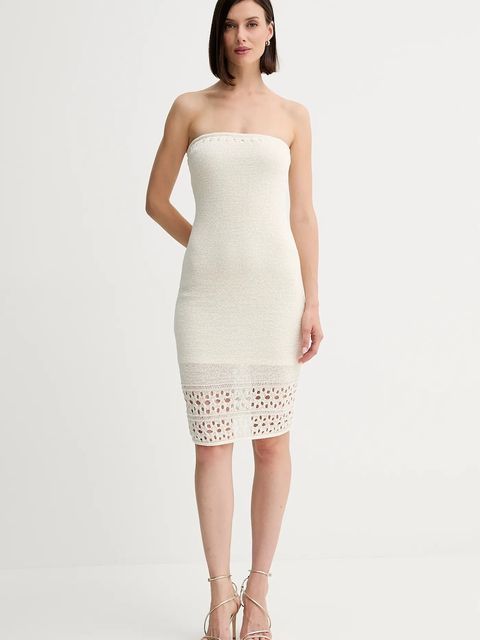 Guess sukienka LEAH kolor beżowy mini dopasowana W5YK76 Z3P21 - zdjęcie produktu nr 1