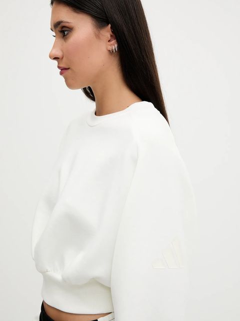 adidas bluza All SZN damska kolor beżowy gładka JV9893