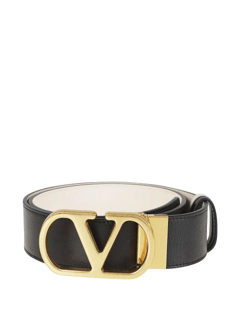 Valentino Garavani V-logo leather belt - Black - zdjęcie produktu nr 1