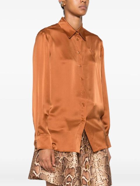 ZIMMERMANN embroidered silk shirt - Orange