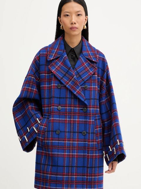 MAX&Co. płaszcz z dodatkiem wełny kolor granatowy 2526086015200 - zdjęcie produktu nr 1