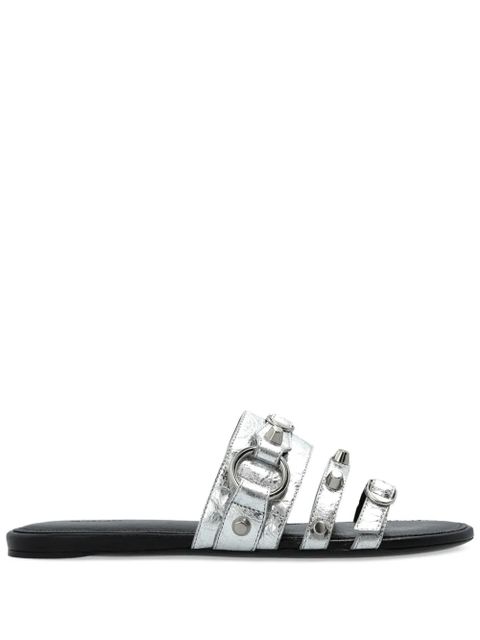 Balenciaga buckle-detail slides - Silver - zdjęcie produktu nr 1