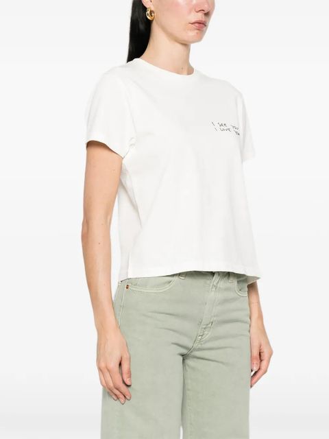 ANINE BING Shelley short-sleeve T-shirt - Neutrals