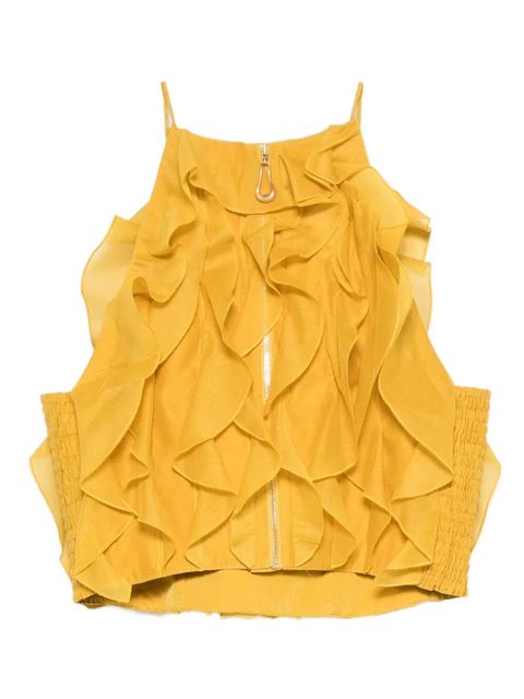 Aje ruffled Cleo top - Yellow