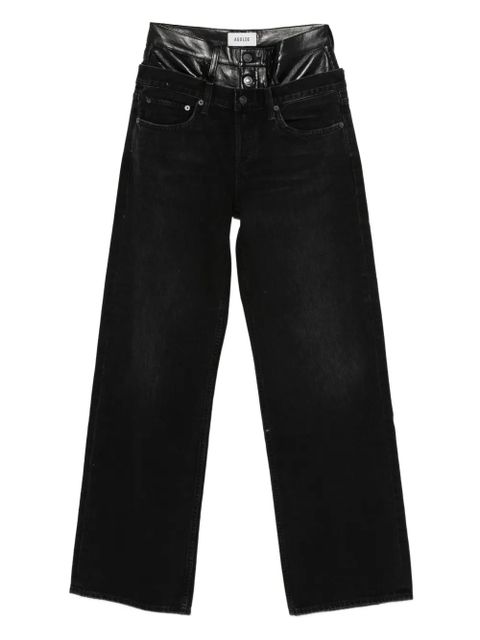 AGOLDE Elson high-waisted straight jeans - Black - zdjęcie produktu nr 1