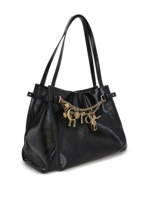 Chloé Charms embellished leather tote bag - Black