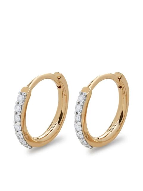 Monica Vinader 14kt Yellow Gold Diamond Huggie Earrings - zdjęcie produktu nr 1