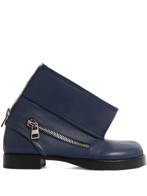 JW Anderson zip-detail leather boots - Blue - zdjęcie produktu nr 1