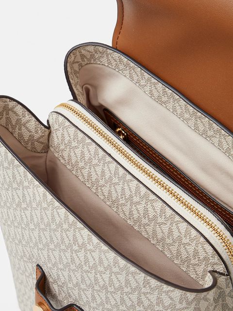 MICHAEL Michael Kors plecak QUINN damski kolor beżowy mały wzorzysty 30T5GQNB2B