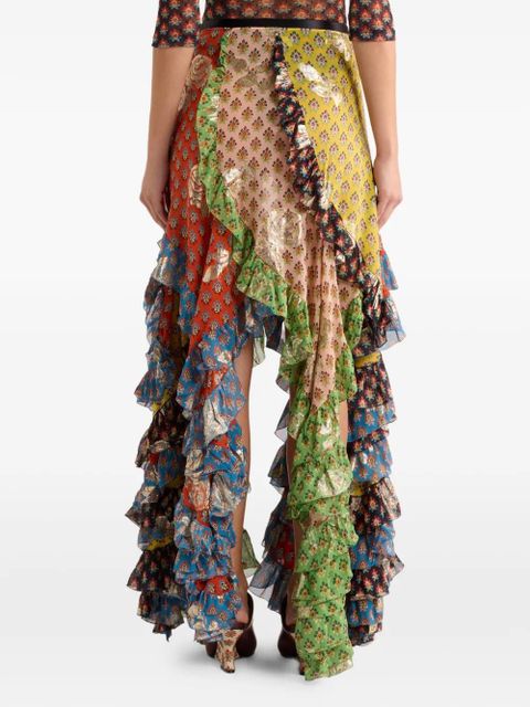 ETRO ruffle asymmetric skirt - Neutrals