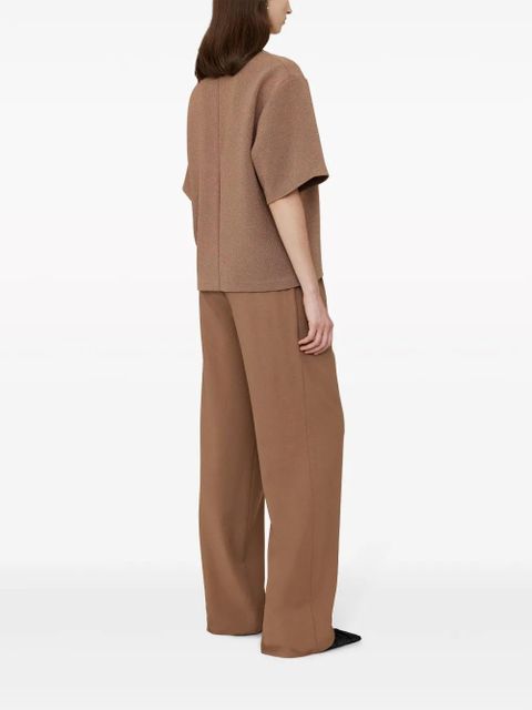 ANINE BING Maddie crepe blouse - Brown