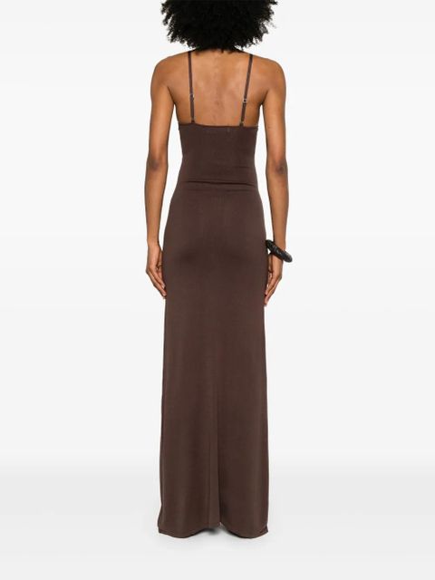 Aya Muse knitted maxi dress - Brown