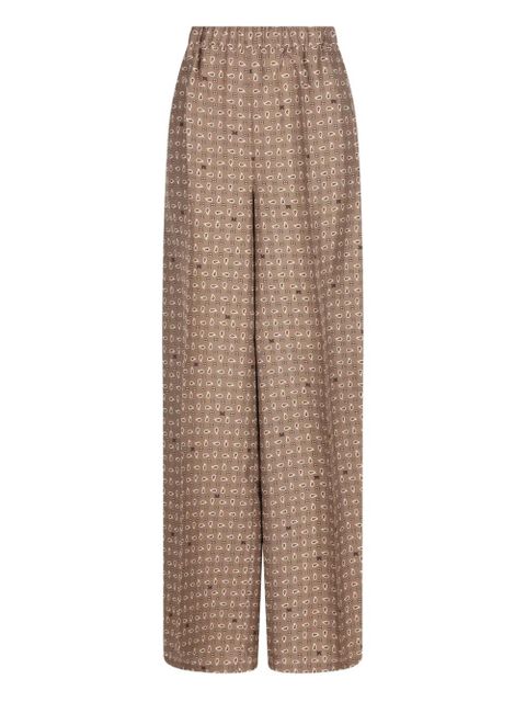 Max Mara elasticated patterned trousers - Brown - zdjęcie produktu nr 1