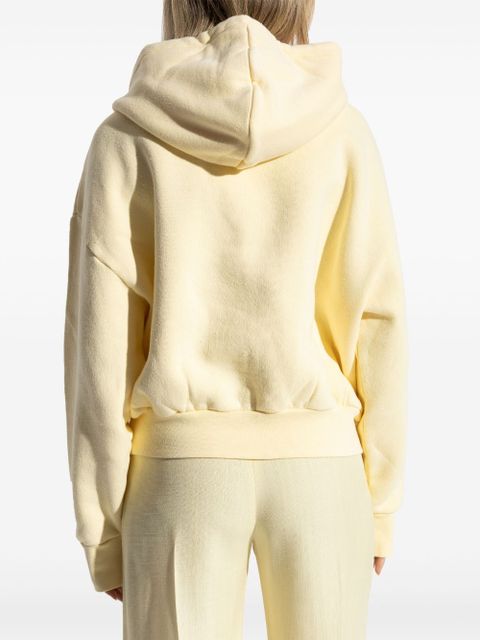 Jacquemus logo-embroidered hoodie - Yellow