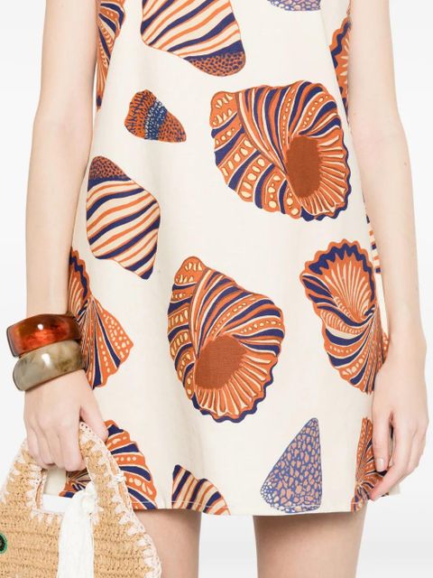 Simon Miller Sahara shell-print mini dress - Neutrals