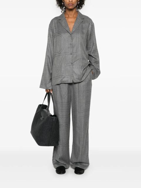 TOTEME monogram flannel shirt - Grey - zdjęcie produktu nr 2