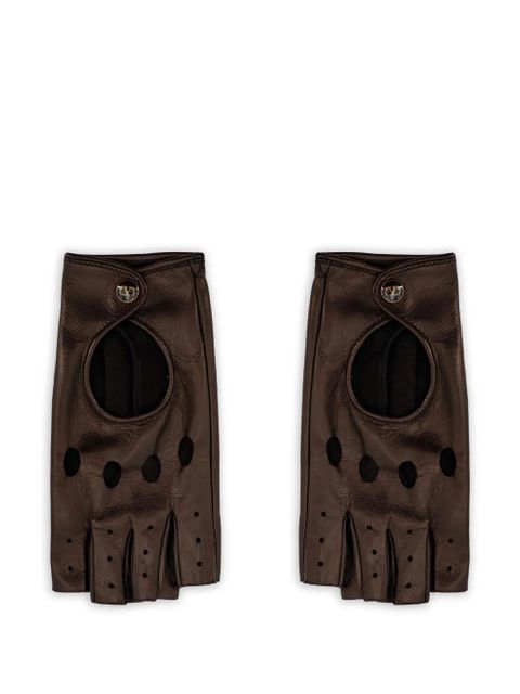 Valentino Garavani perforated leather gloves - Brown - zdjęcie produktu nr 2