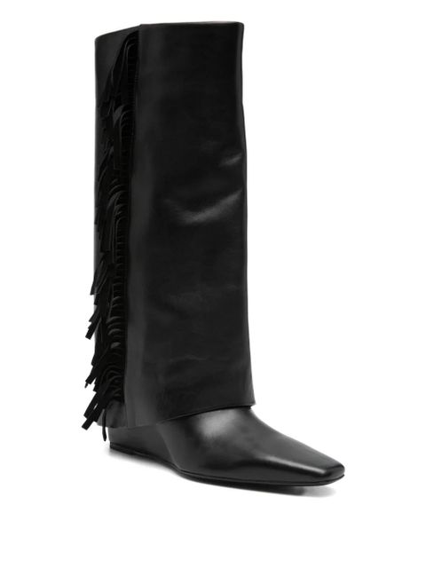 Simkhai Quinn fringed leather boots - Black - zdjęcie produktu nr 2