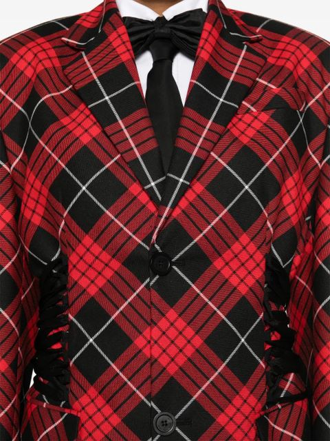 Jean Paul Gaultier plaid-check blazer - Red