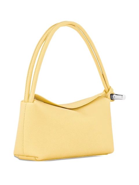 Longchamp Le Roseau textured leather shoulder bag - Yellow
