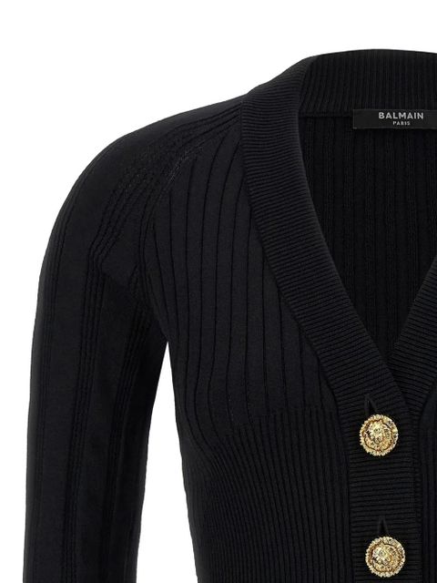 Balmain button V-neck cardigan - Black