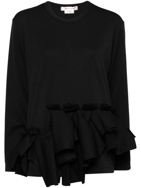 Comme Des Garçons ruffled long-sleeved top - Black - zdjęcie produktu nr 1
