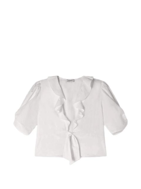 SANDRO ruffled-collar blouse - White - zdjęcie produktu nr 1