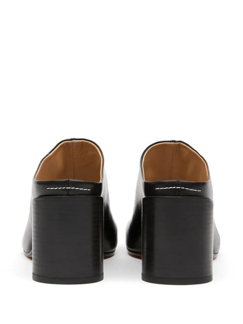 MM6 Maison Margiela 70mm leather mules - Black - zdjęcie produktu nr 2