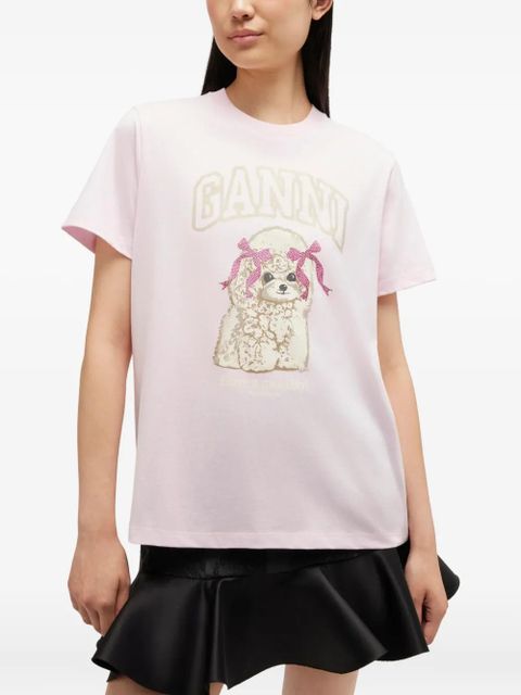 GANNI round-neck T-shirt - Pink - zdjęcie produktu nr 2