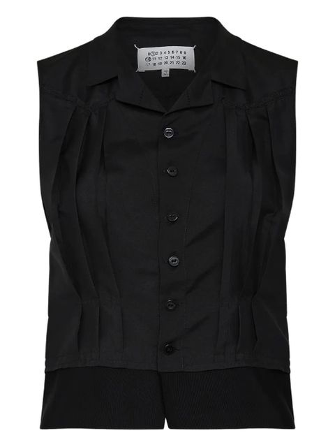 Maison Margiela pleated vest - Black - zdjęcie produktu nr 1