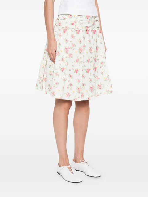 SHUSHU/TONG floral mini skirt - White