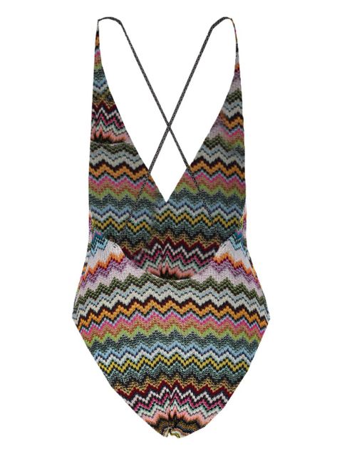 Missoni zigzag-motif swimsuit - Black