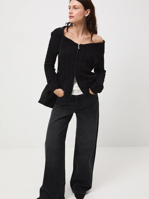 Medicine jeansy bawełniane damskie kolor czarny