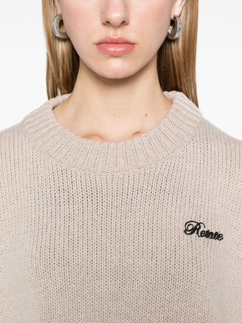 ROTATE BIRGER CHRISTENSEN ribbed-knit crew-neck sweater - Neutrals