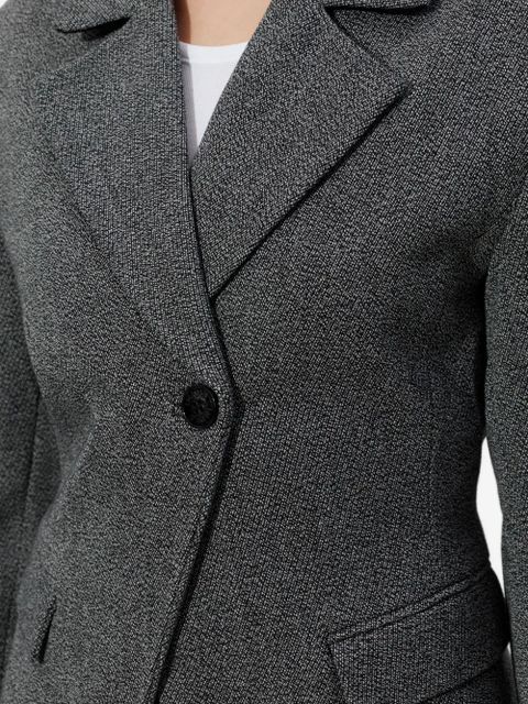 GANNI long-sleeve buttoned blazer - Grey