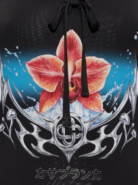 Casablanca Blades Slinky jersey midi dress - Black