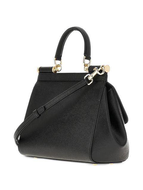 Dolce & Gabbana small Sicily grained leather tote bag - Black - zdjęcie produktu nr 2