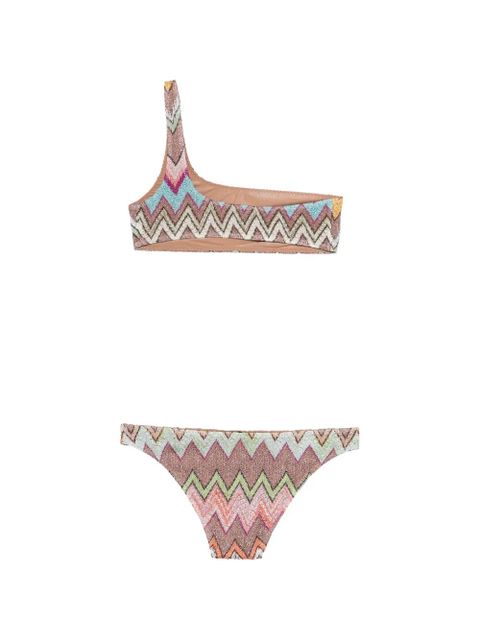 Missoni zigzag one-shoulder bikini - Brown - zdjęcie produktu nr 2